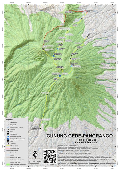 Rute dan Jalur Pendakian yang Populer Gunungapi Gede